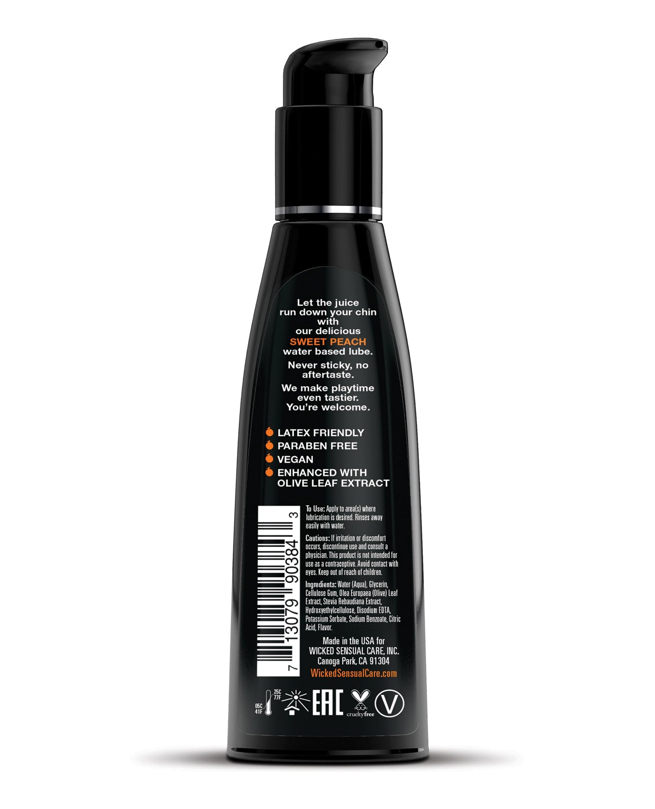 Waterbased Lubricant - 4 oz Sweet Peach