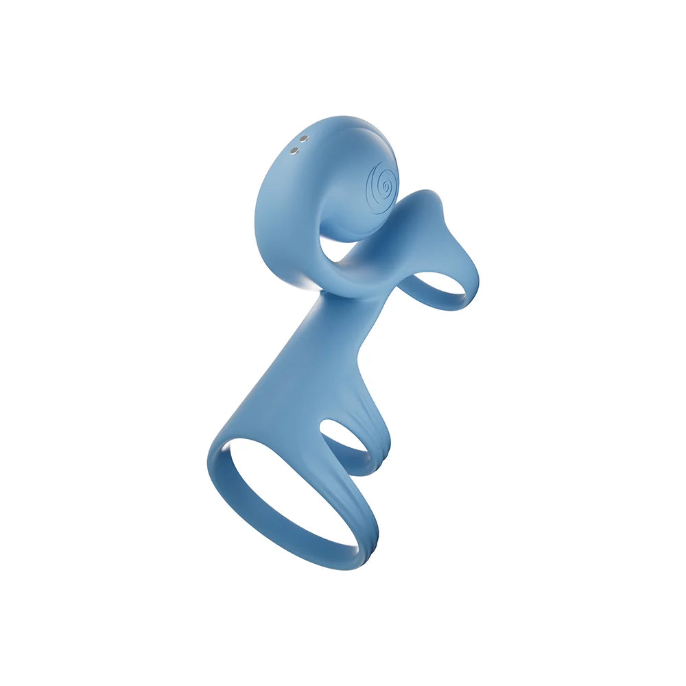 SVibe Snail JOVI Arc Couples Ring Blue Haze