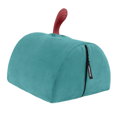 Teal Bonbon Toy Mount + Vibe by Liberator against white background.