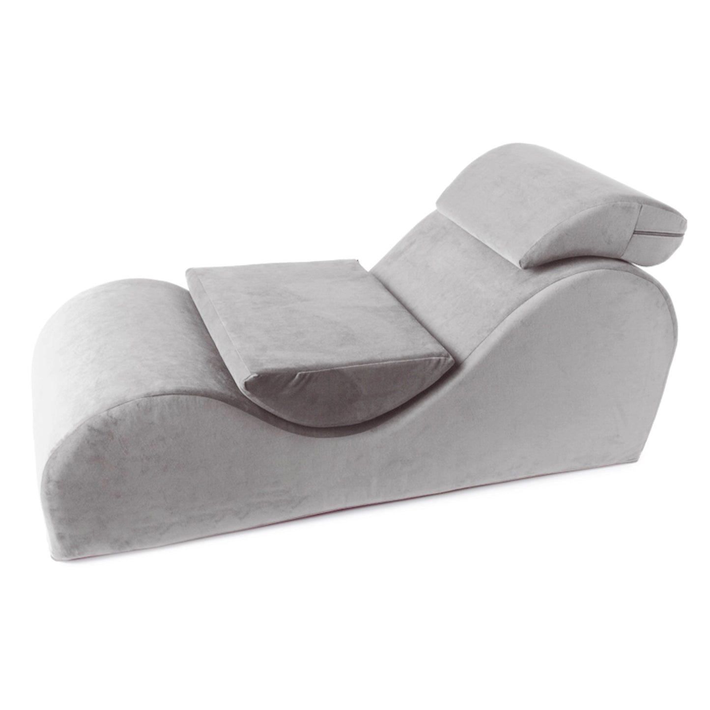 A standard grey Chaise Bondage, Bedroom Furniture by Liberator against a white background.