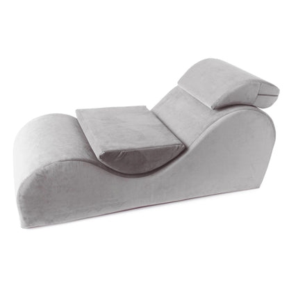 A standard grey Chaise Bondage, Bedroom Furniture by Liberator against a white background.