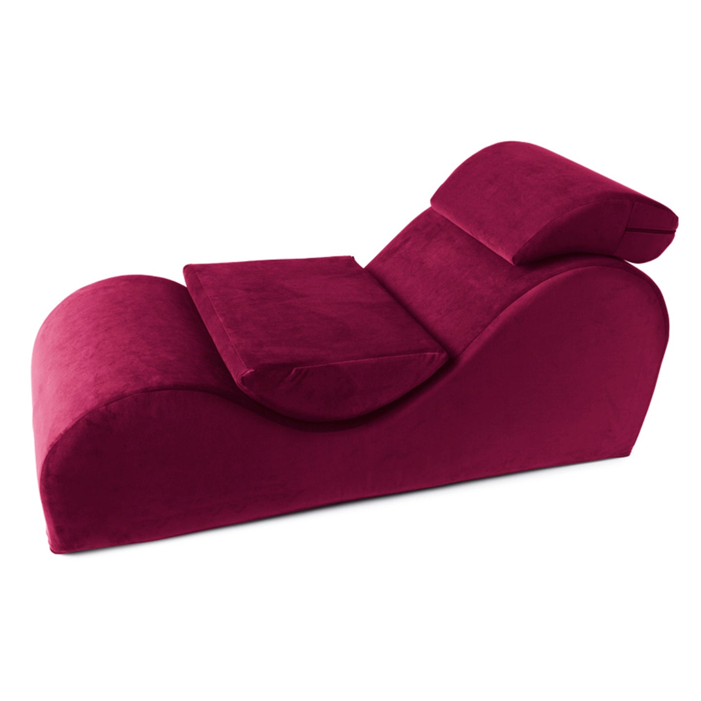 A standard merlot Chaise Bondage, Bedroom Furniture by Liberator against a white background.