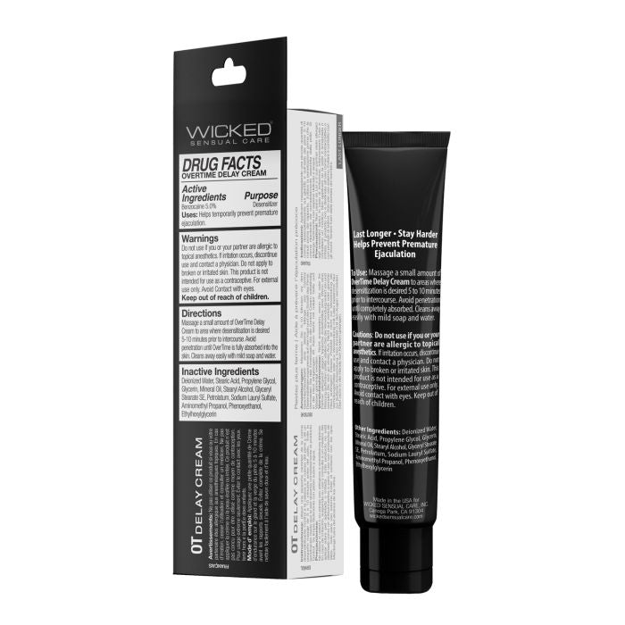 Overtime Delay Cream/Prolonger For Men - 1 oz