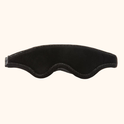 A black LoveBlind blindfold by Liberator against a white background.