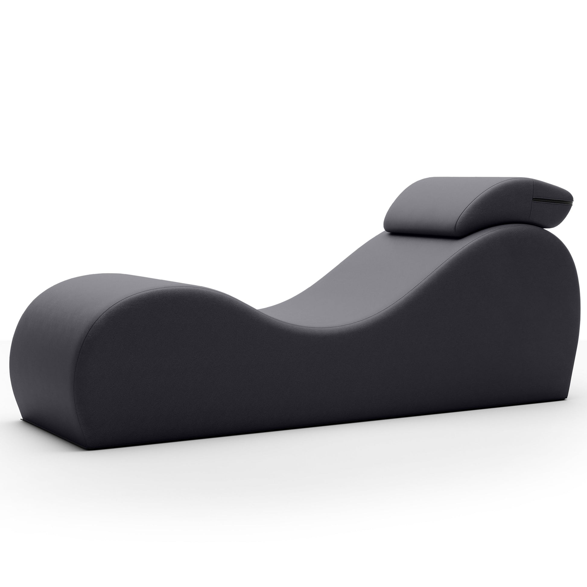 A charcoal Lyza Lounger bedroom furniture by Liberator against a white background.