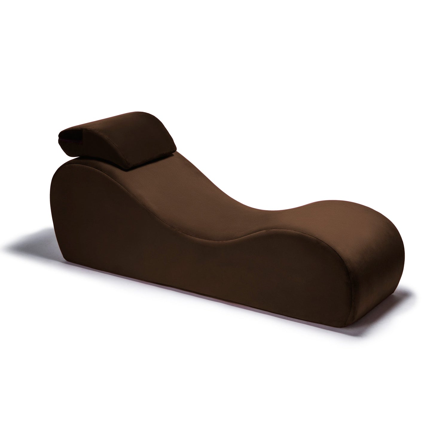 An espresso colored Lyza Lounger bedroom furniture by Liberator against a white background.