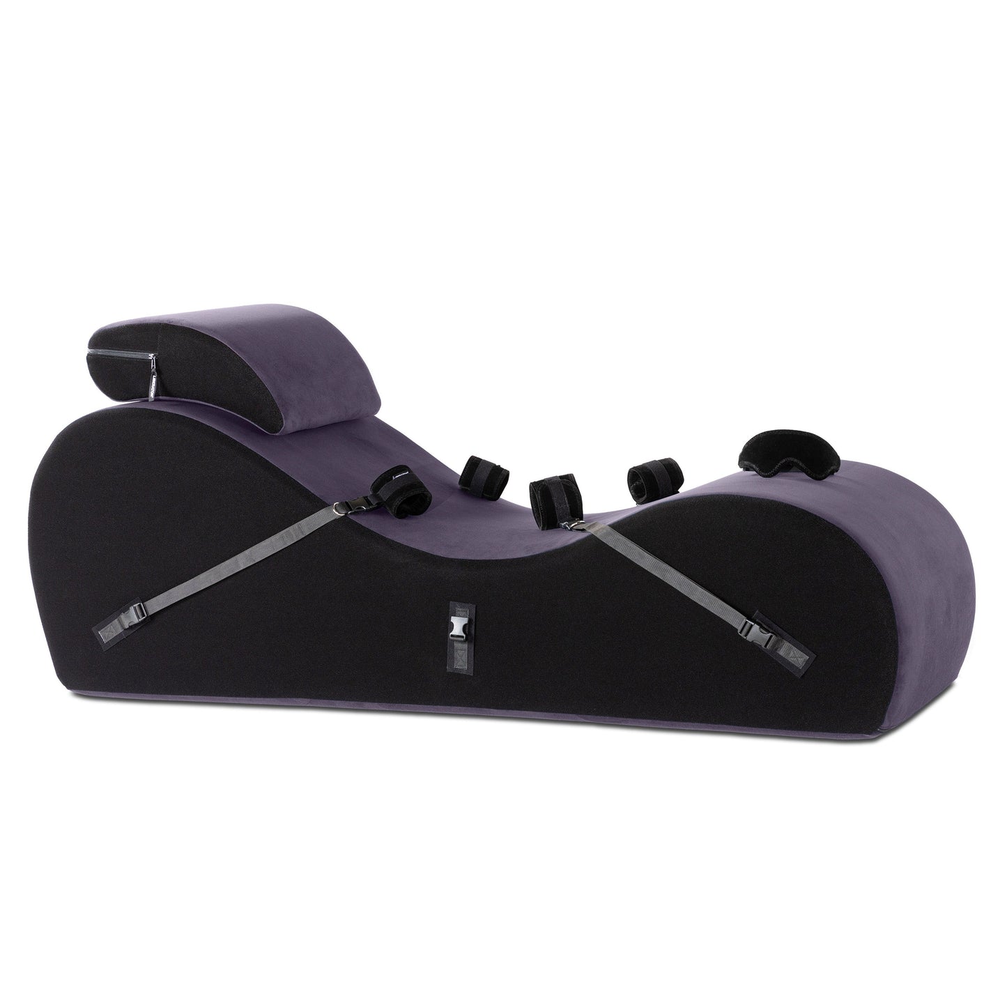 A valkyrie auberine Lyza Lounger bedroom furniture with cuffs by Liberator against a white background.