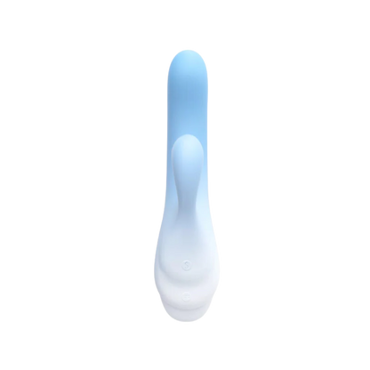 A blue Osurging Rabit Vibrator by Liberator.