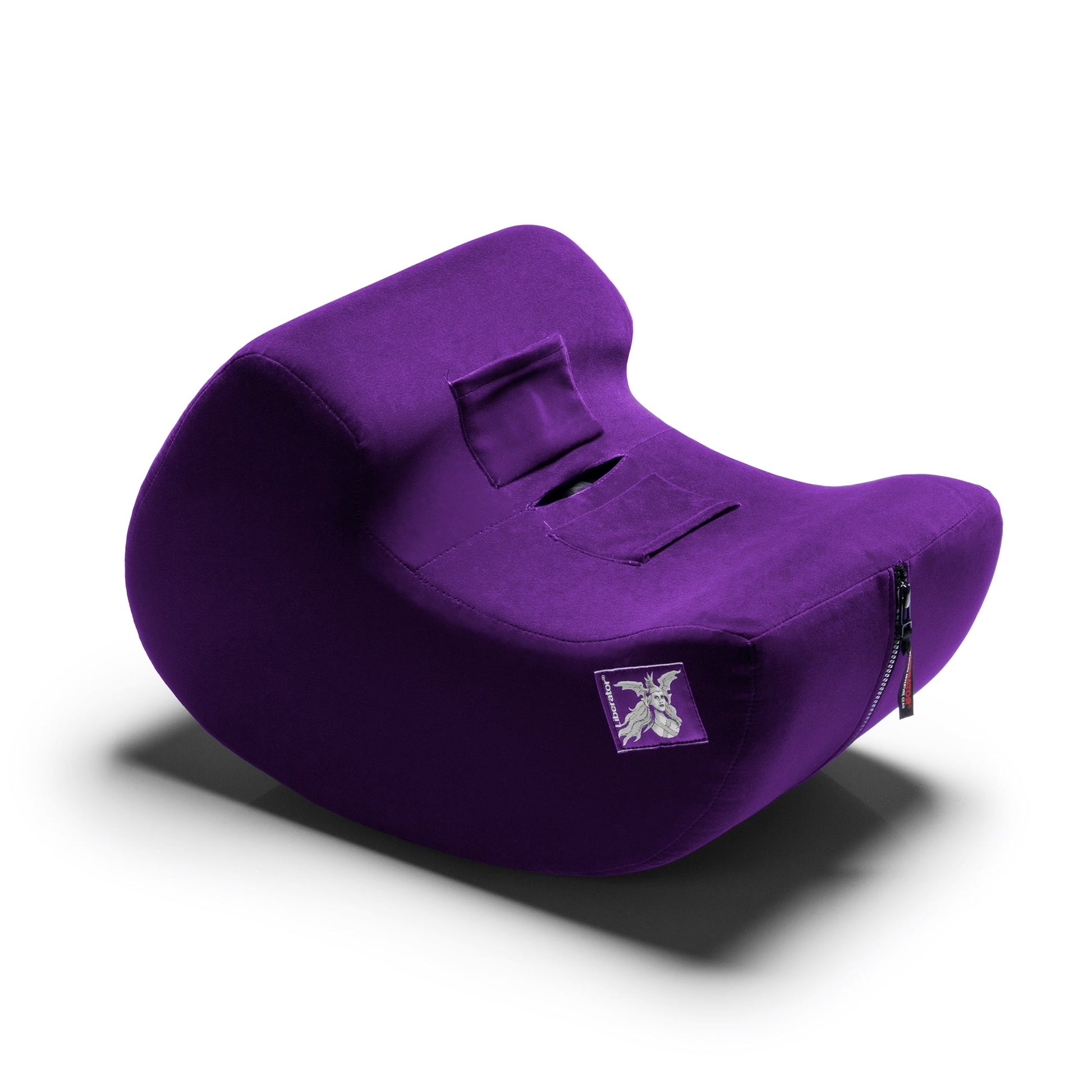 An aubergine Pulse Toy Mount, Bedroom Furniture by Liberator against a white background.