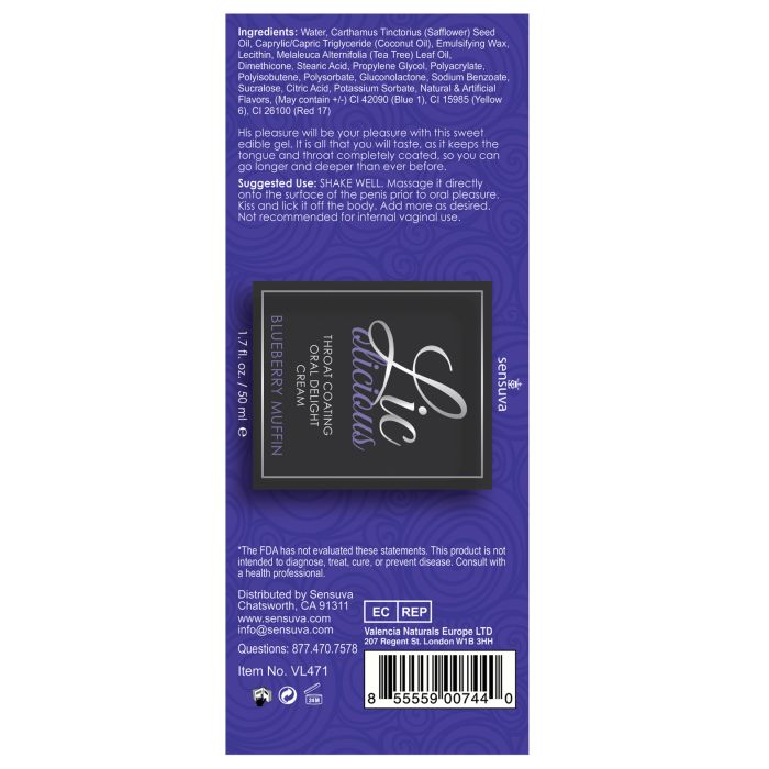 Oral Delight Cream - 1.7 oz Blueberry Muffin