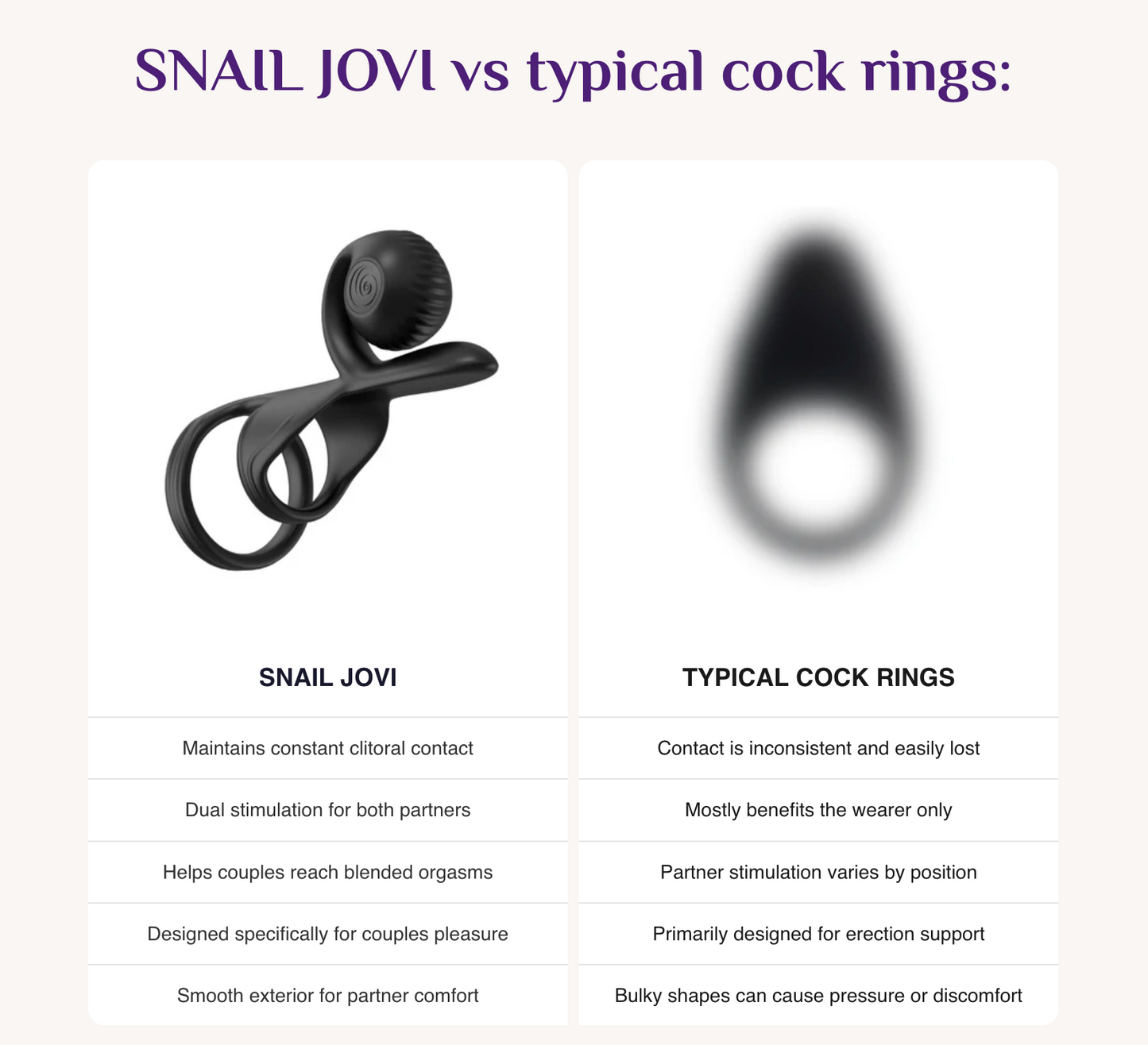 SVibe Snail Jovi Couples Ring Black