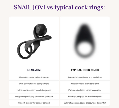 SVibe Snail Jovi Couples Ring Black
