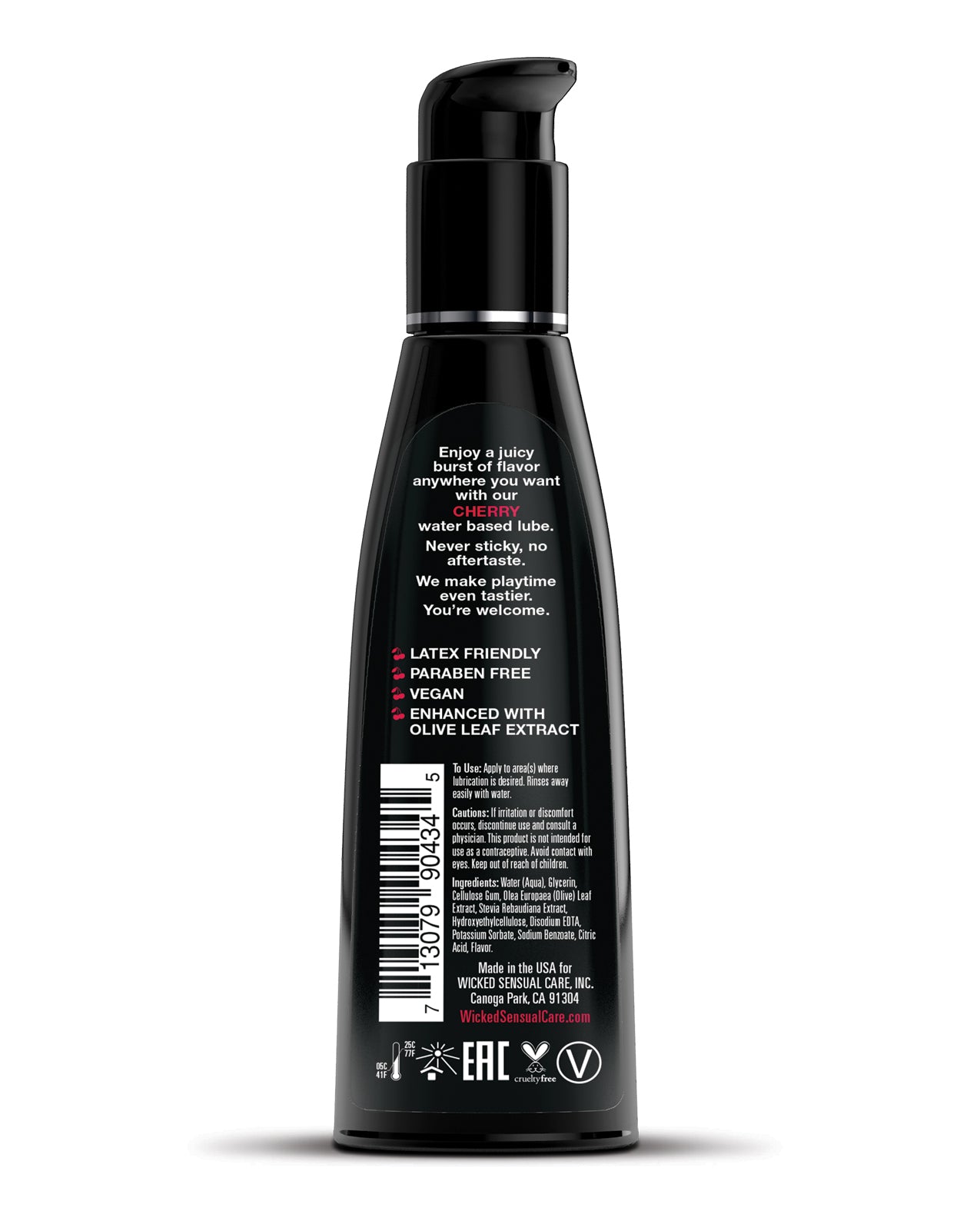 Aqua Water Based Lubricant - 4 oz Cherry